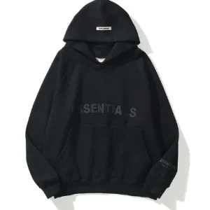 Black Essentials Hoodies