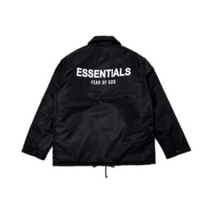 Essentials Fear of God Coach Jacket Jet Black