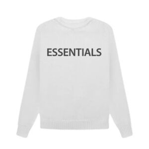 Essentials Overlapped White Sweatshirt