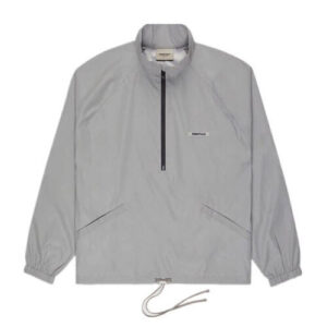 Fear Of God Essentials Track Half Zip Jacket Silver Reflective