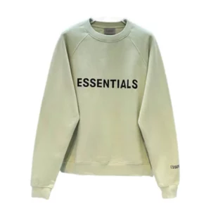 Green Printed Letter Essentials Sweatshirts