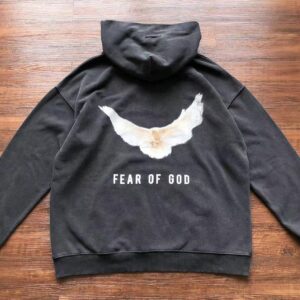 Essentials Pigeon Logo Black Hoodie