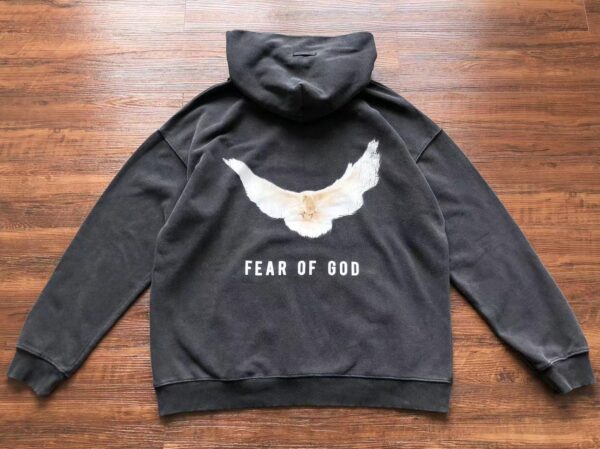 Essentials Pigeon Logo Black Hoodie