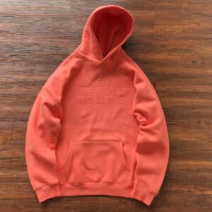 Essentials Fear Of God Red Hoodie