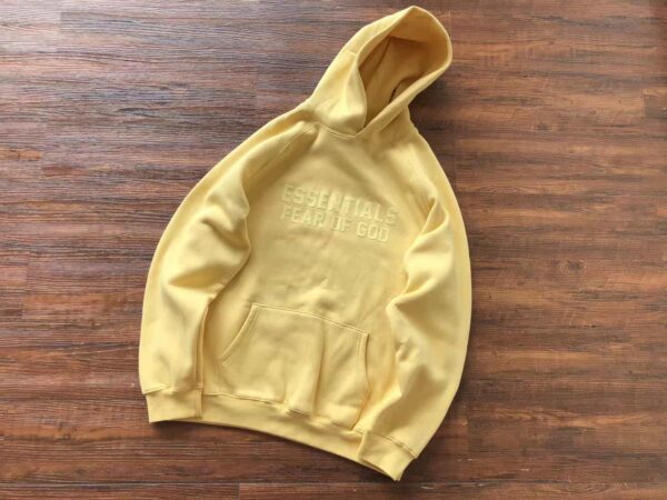 Essentials Fear Of God Yellow Hoodie