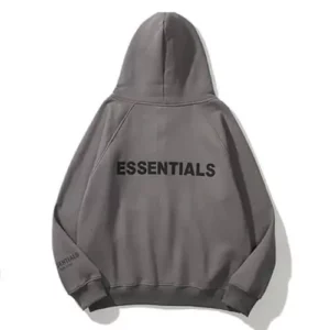 Essentials Hoodie Full Zip Up Grey