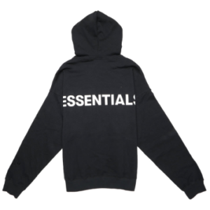 FEAR OF GOD ESSENTIALS 3M Logo Pullover Hoodie- Black