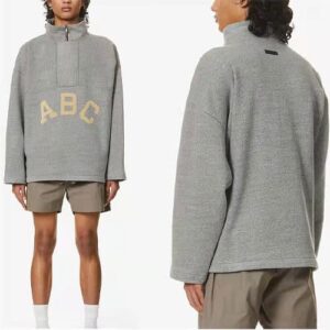 Fear Of God ABC Half Zip Grey Sweatshirt