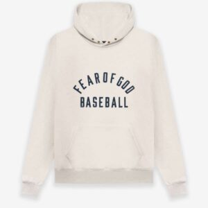 Fear Of God Baseball Hoodie White Vintage