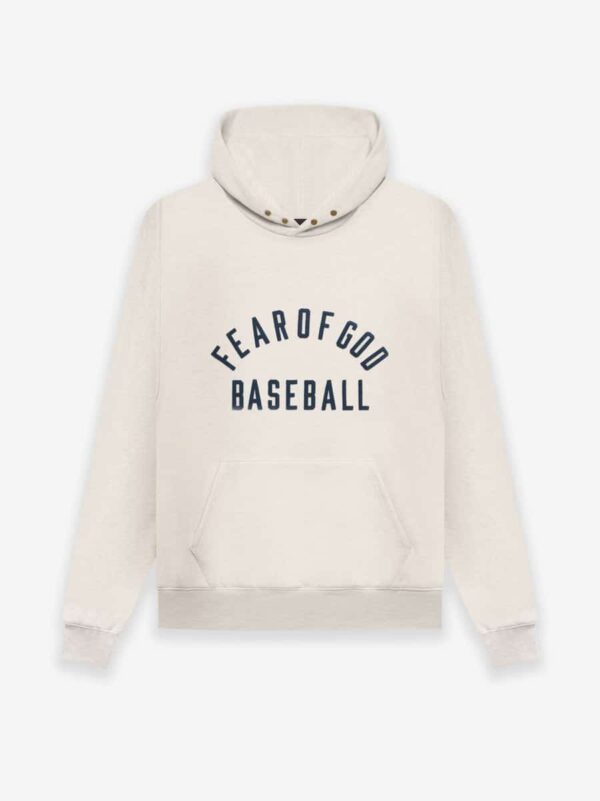 Fear Of God Baseball Hoodie White Vintage