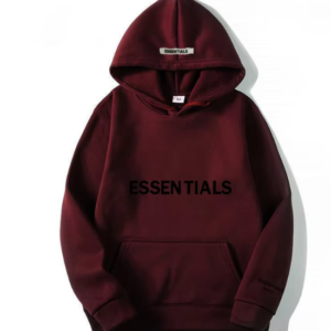 Fear Of God Essentials Burgundy Hoodie