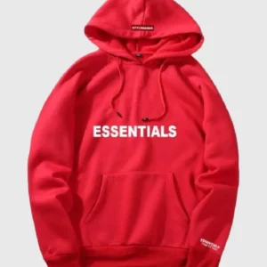 Fear Of God Essentials Oversized Hoodie Red