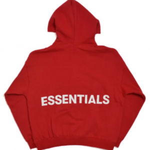 Fear of God Essentials Graphic Pullover Hoodie Red