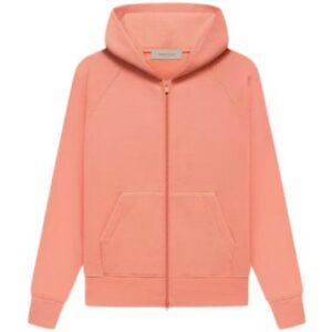 Fear of God Essentials Kids Full-zip Hoodie Coral