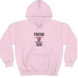 Pink Friend Of God Essentials Hoodie