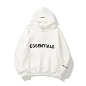 White Essentials X Oversized Hoodie